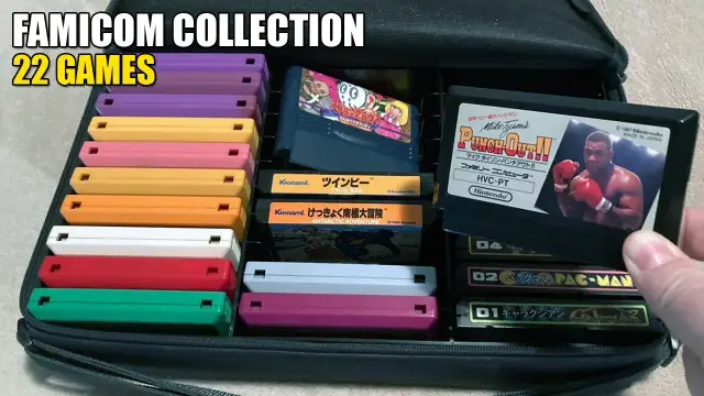 Nintendo Famicom Collection: 22 Games + Cassette Tape Storage Case