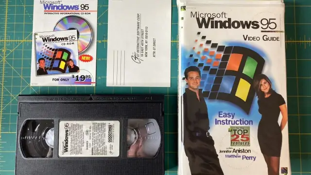 Windows 95 Video Guide (1995) VHS Jennifer Aniston & Matthew Perry