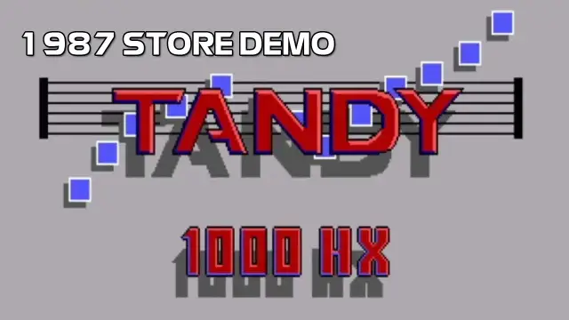 Tandy 1000 HX Store Demo (1987) Running from Floppy Disk